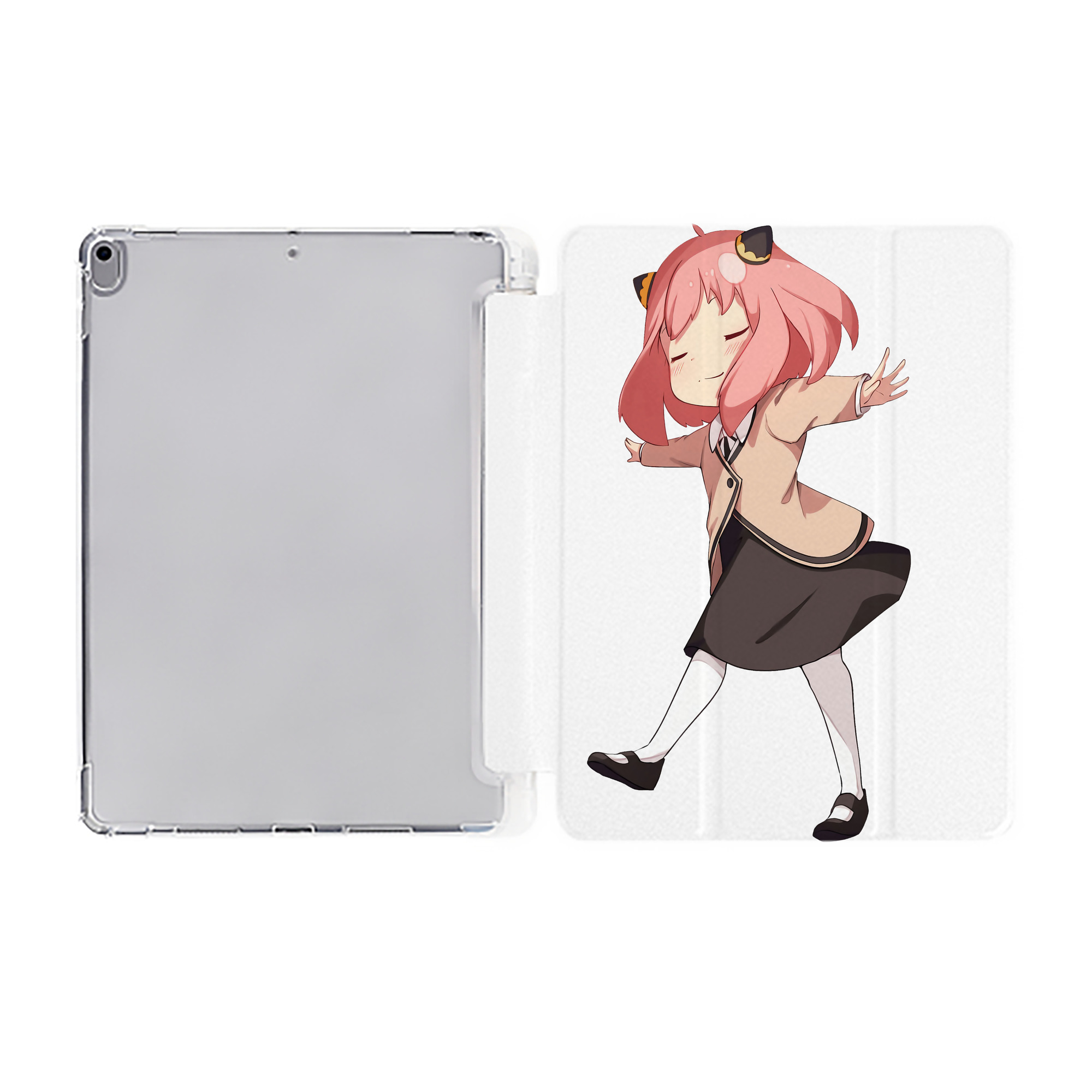 （画像用） SPY×FAMILY间谍家家酒 IPad ケース ペン収納付き 三つ折りスタンド PUレザー×シリコン 対応機種9.5/10.5/10.9インチ